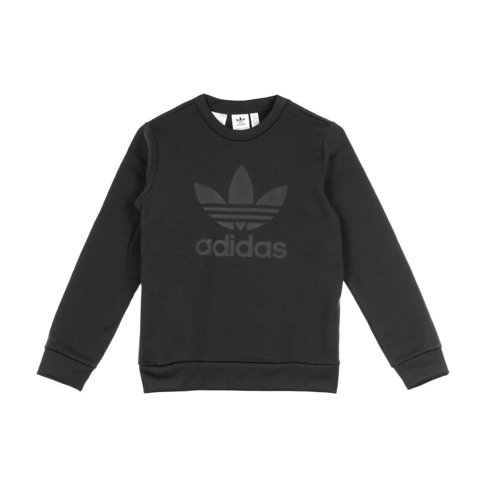 Adidas Debossed Crew Neck Sweatshirt Black, Pojke