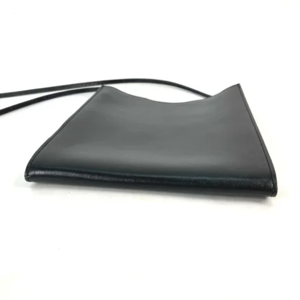 Hermès Vintage Pre-owned Leather crossbody-bags Black Dames