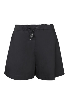 black-stretch-cotton-elastic-shorts