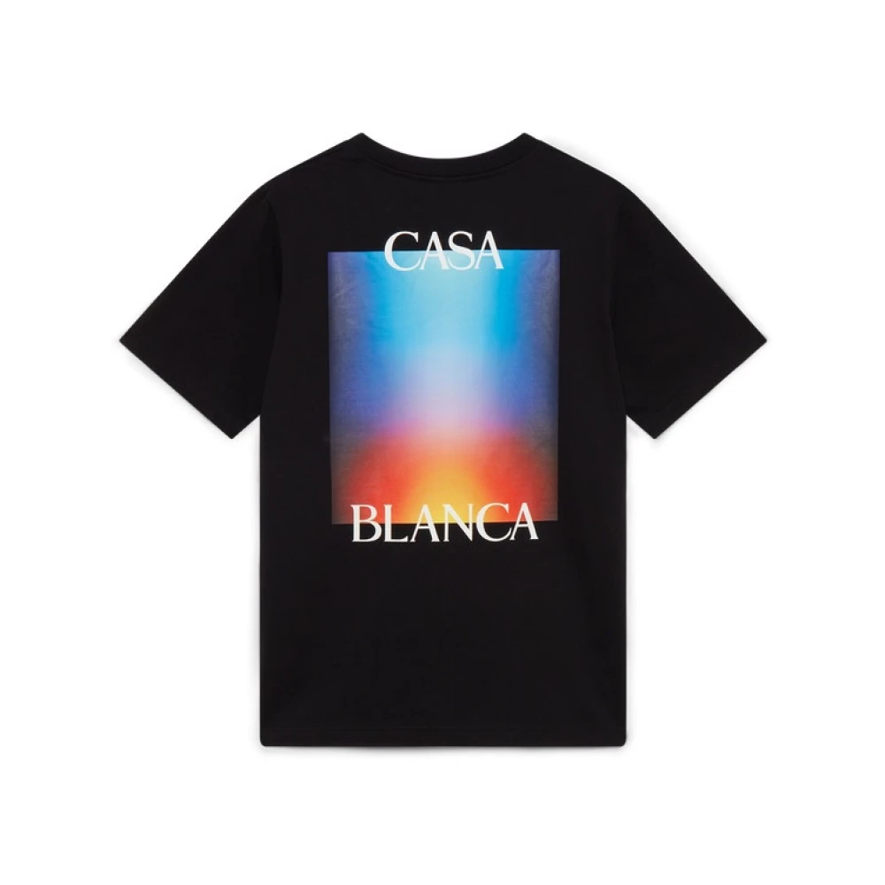 Casablanca Men's Black Gradient Casa Logo T-Shirt - T-Shirts - S - Tops