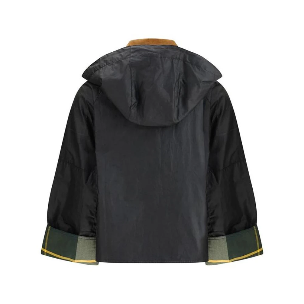 Barbour Zwarte Cropped Waxjas Black Dames