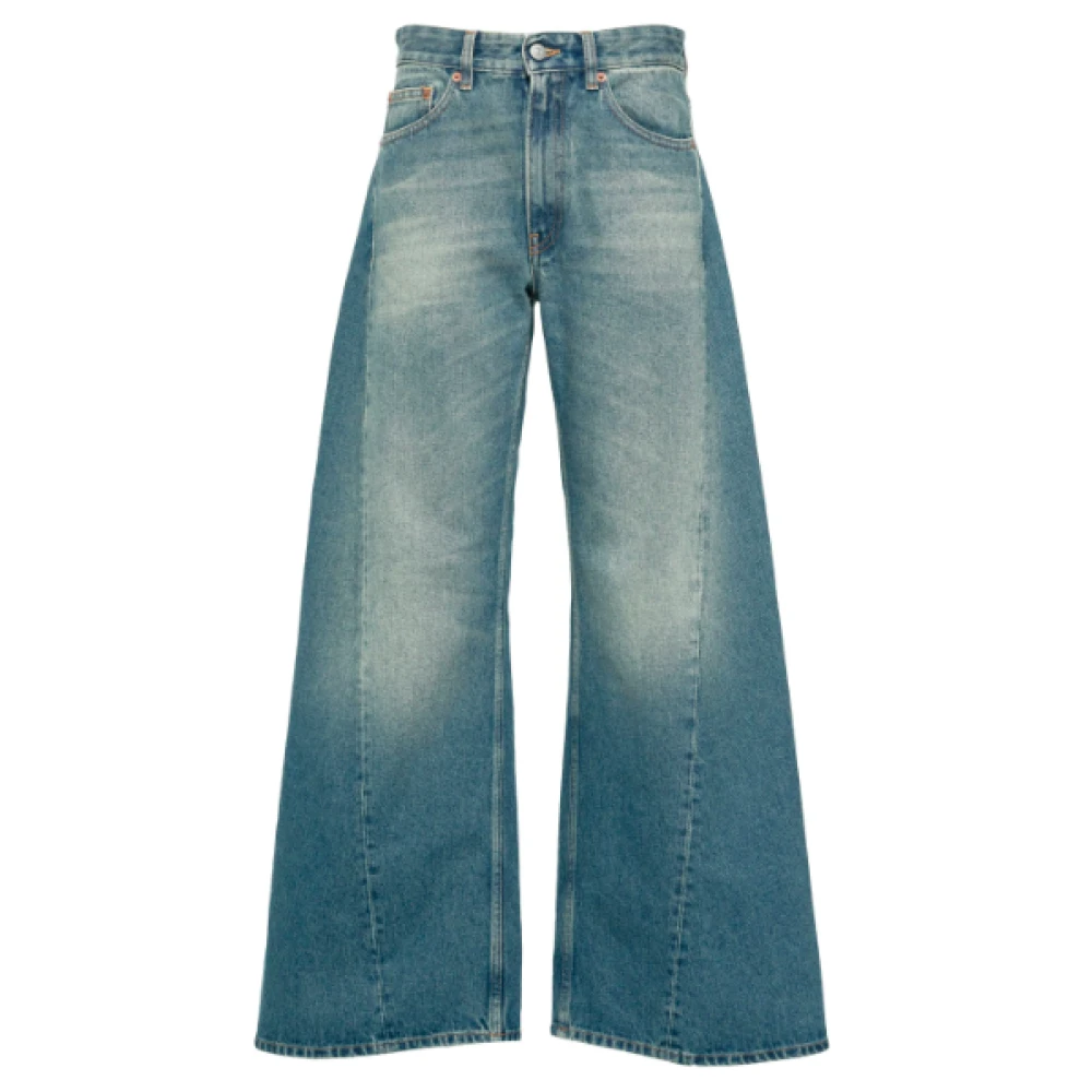 MM6 Maison Margiela Blauwe Denim 5-Pocket Broek Blue Dames