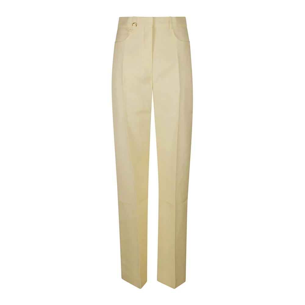 Jacquemus Wijde broek in trendy stijl Beige Dames
