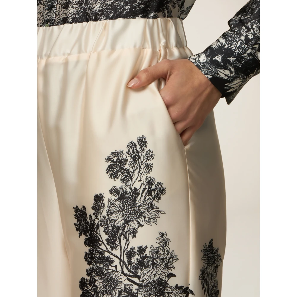 Oltre Satin Palazzo Broek met Ramage-Dégradé Patroon Multicolor Dames