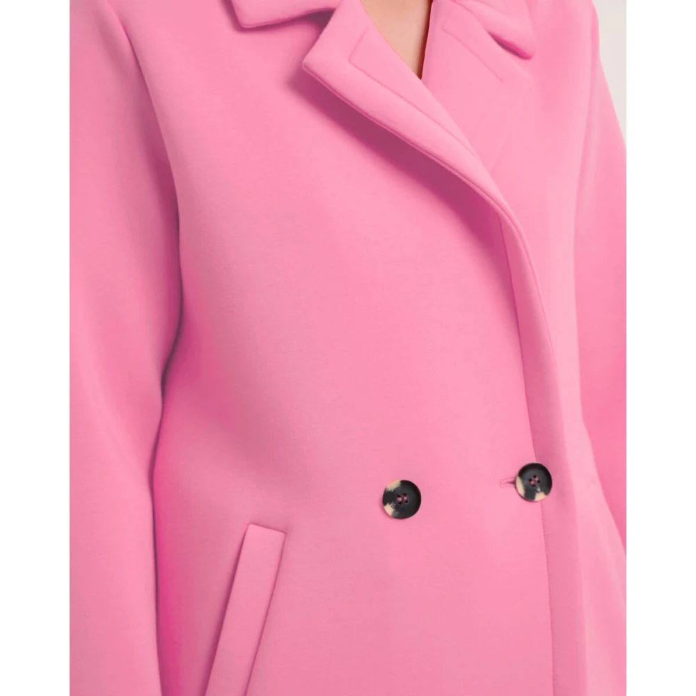 Rino&Pelle Double Breasted Coat in Danja-stijl Pink Dames