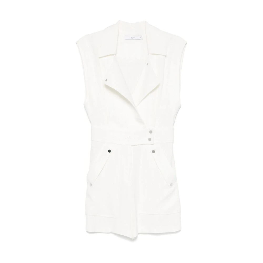 IRO Witte Jumpsuit met Drukknopen Sluiting White Dames