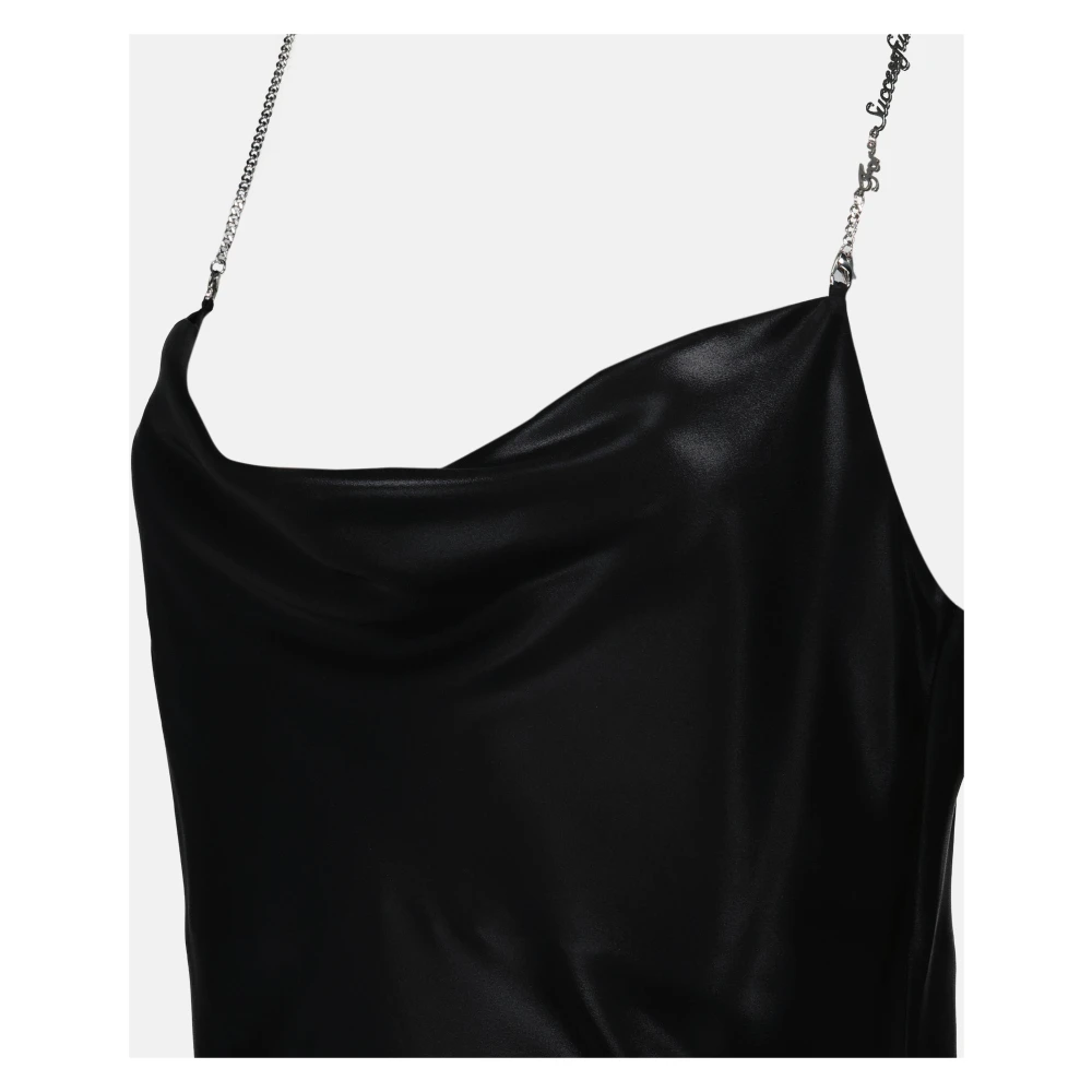 Diesel Gedrapeerde D-Minty Zwarte Jurk Black Dames