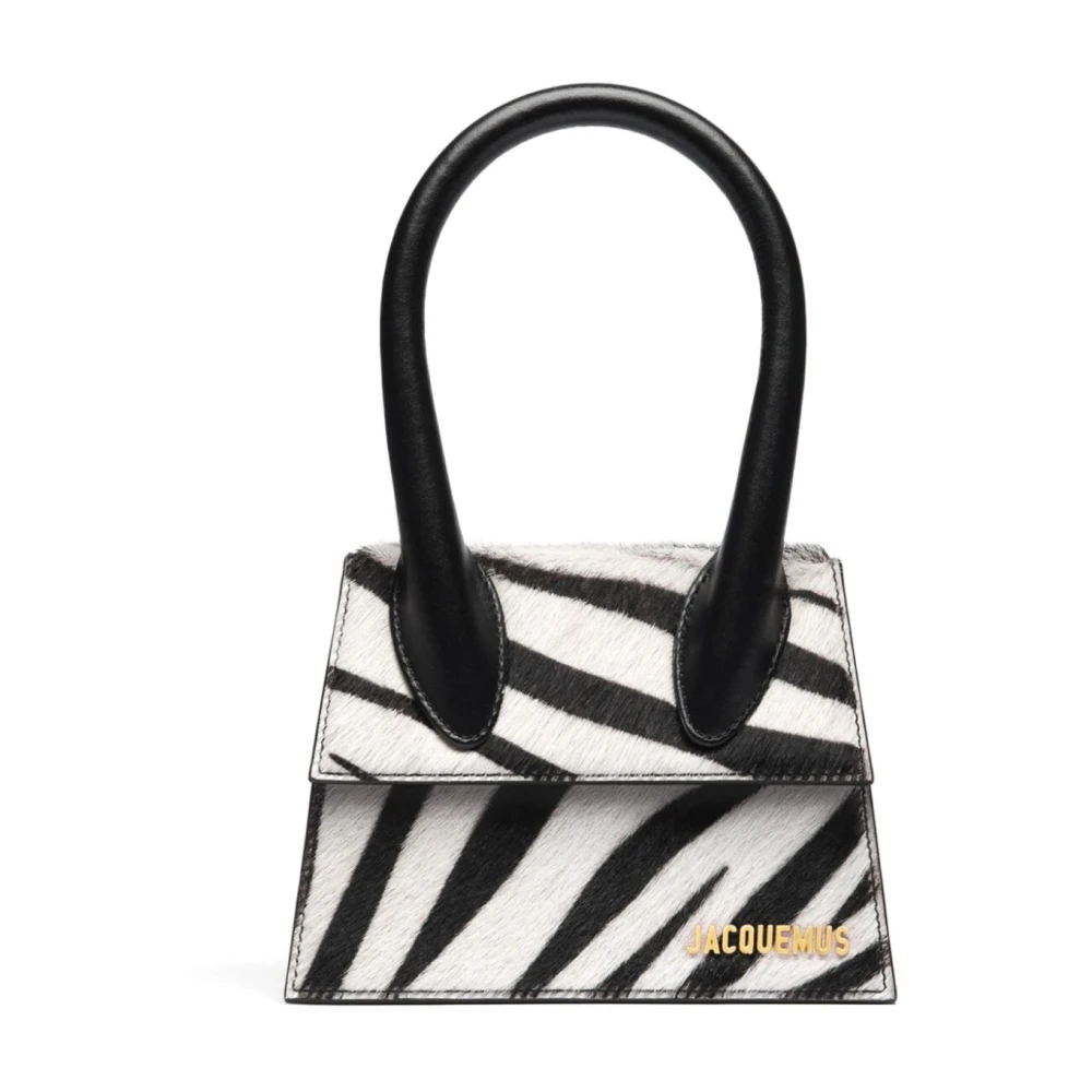 Jacquemus Zebra Print Leren Schoudertas Black Dames