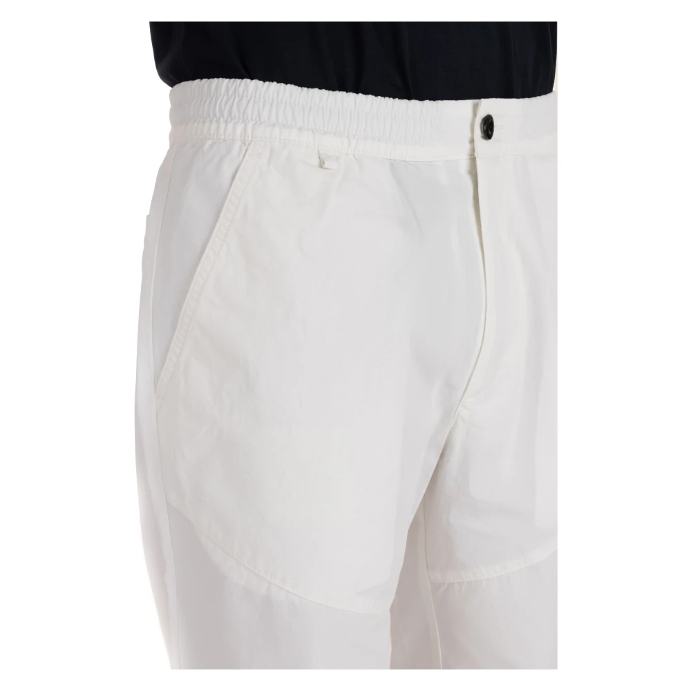 C.P. Company Witte Broek met Elastische Tailleband White Heren