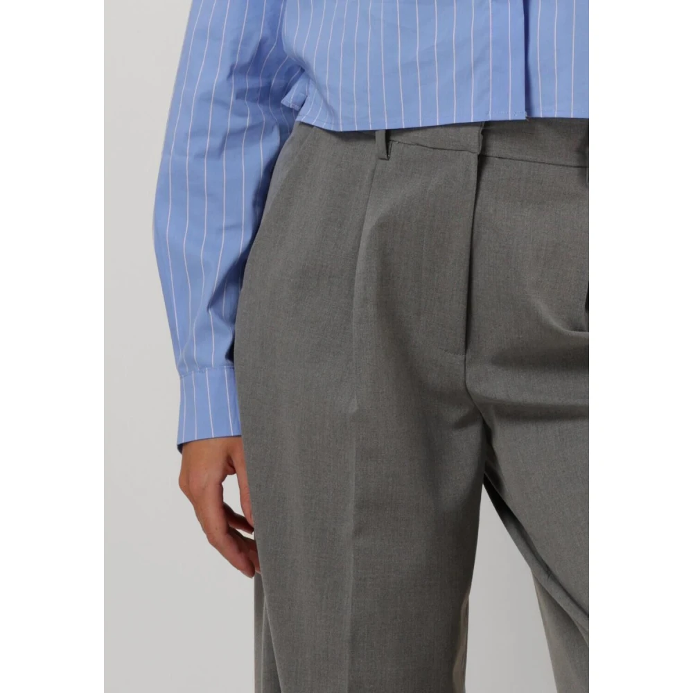 Catwalk Junkie Straight Leg Tailored Pants Gray Dames