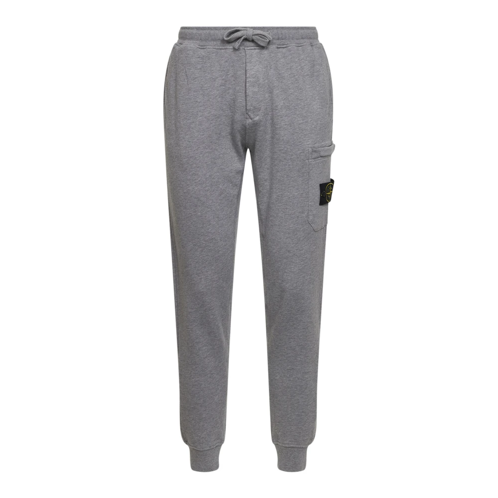 Stone Island Gray Cotton Fleece Joggers - Male - Sweatpants - M - Trousers