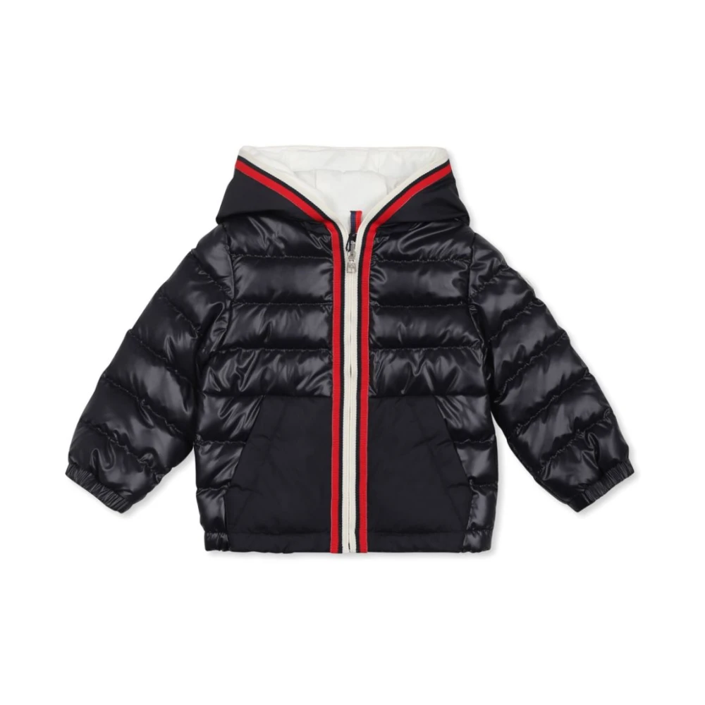 Moncler Blå Barn Huva Jacka Dragkedja Stängning Blue, Unisex