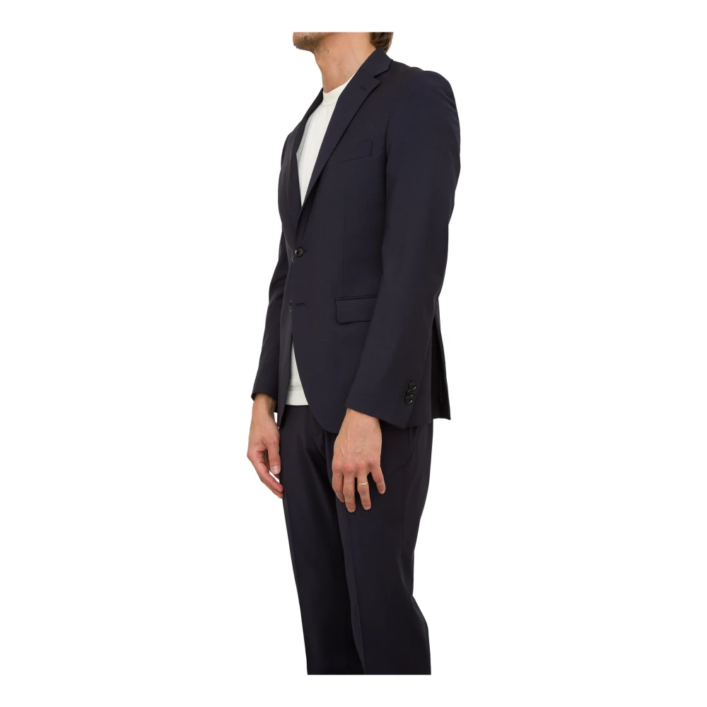 Liu Jo Blauwe Wollen Blazer Jas Blue Heren