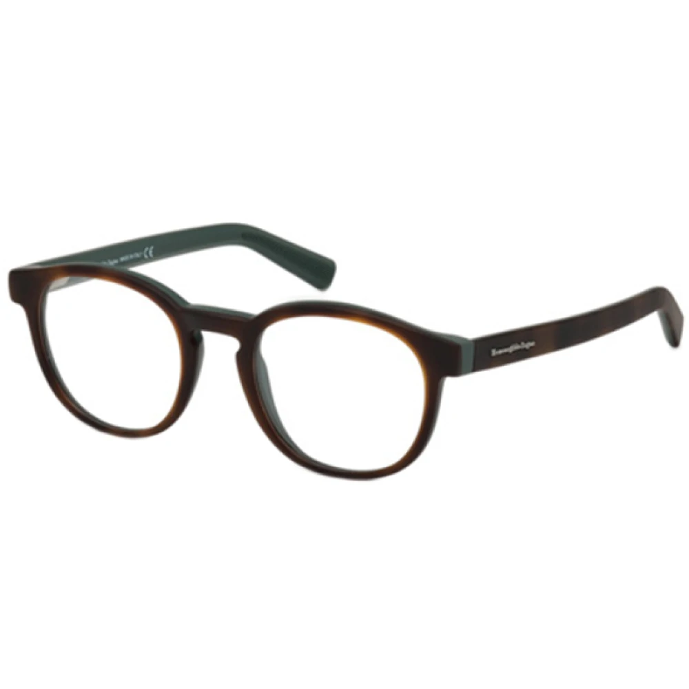 Ermenegildo Zegna Donker Havana Groene Brillenmontuur Brown Dames