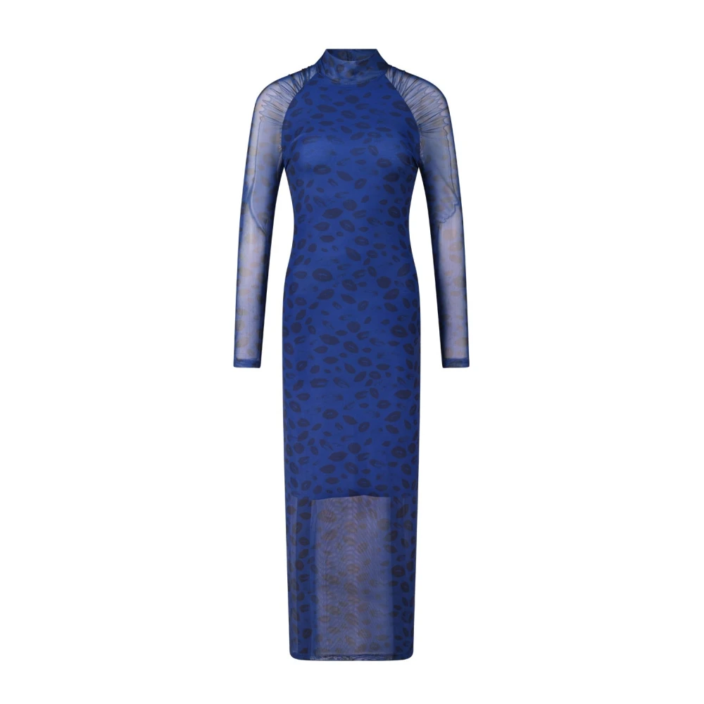 HUGO Midi-jurk met all-over motief model 'Nortensis'
