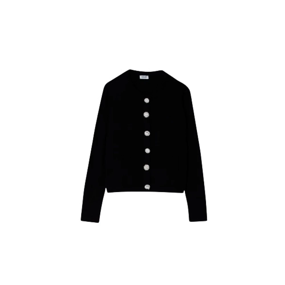 Liu Jo Zwarte Eco-vriendelijke Geknoopte Cardigan Black Dames