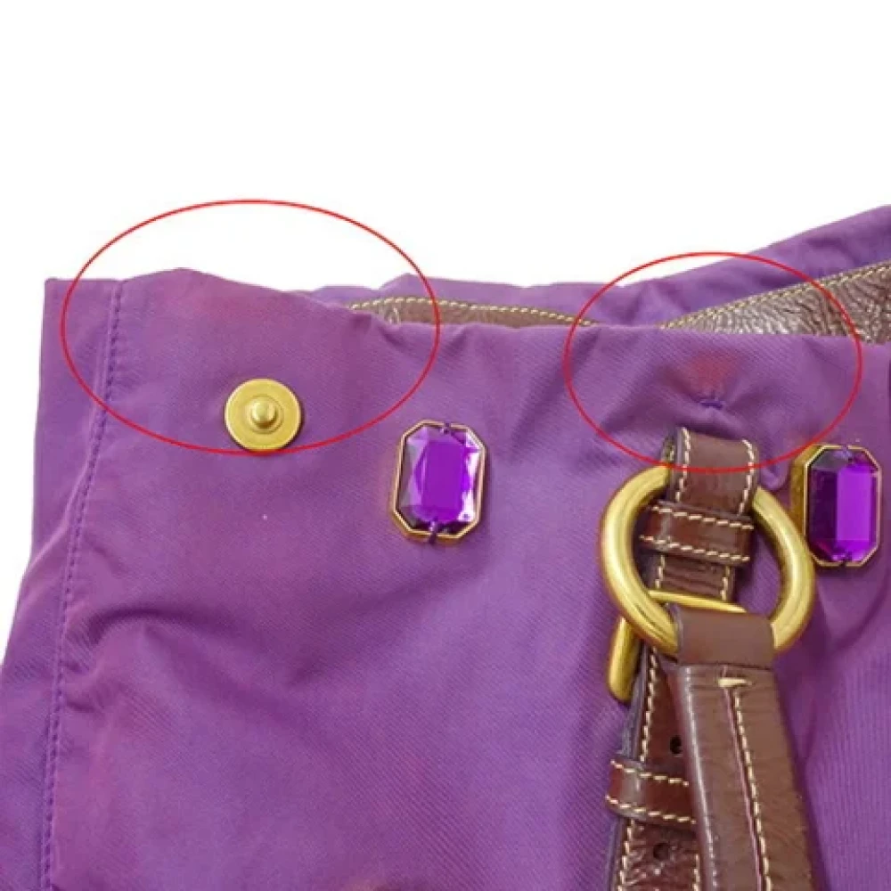 Prada Vintage Pre-owned Nylon totes Purple Dames