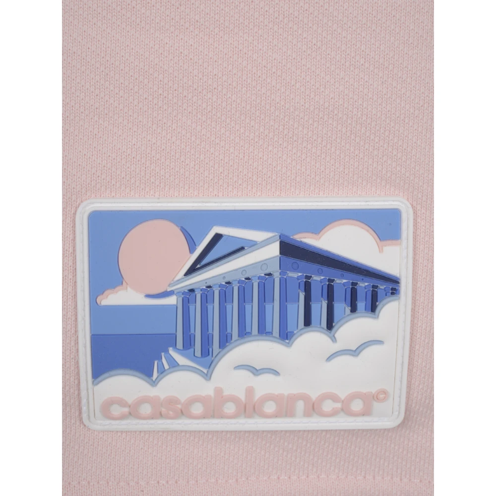 Casablanca Grieks Tempel Rubber Patch Shorts Pink Heren