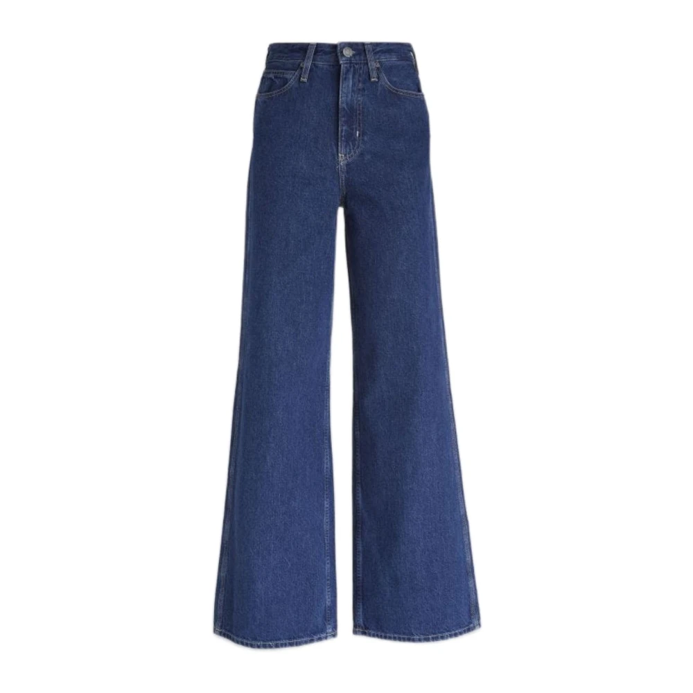 Calvin Klein Wide Leg Jeans Archive Blue Rinse Blue Dames