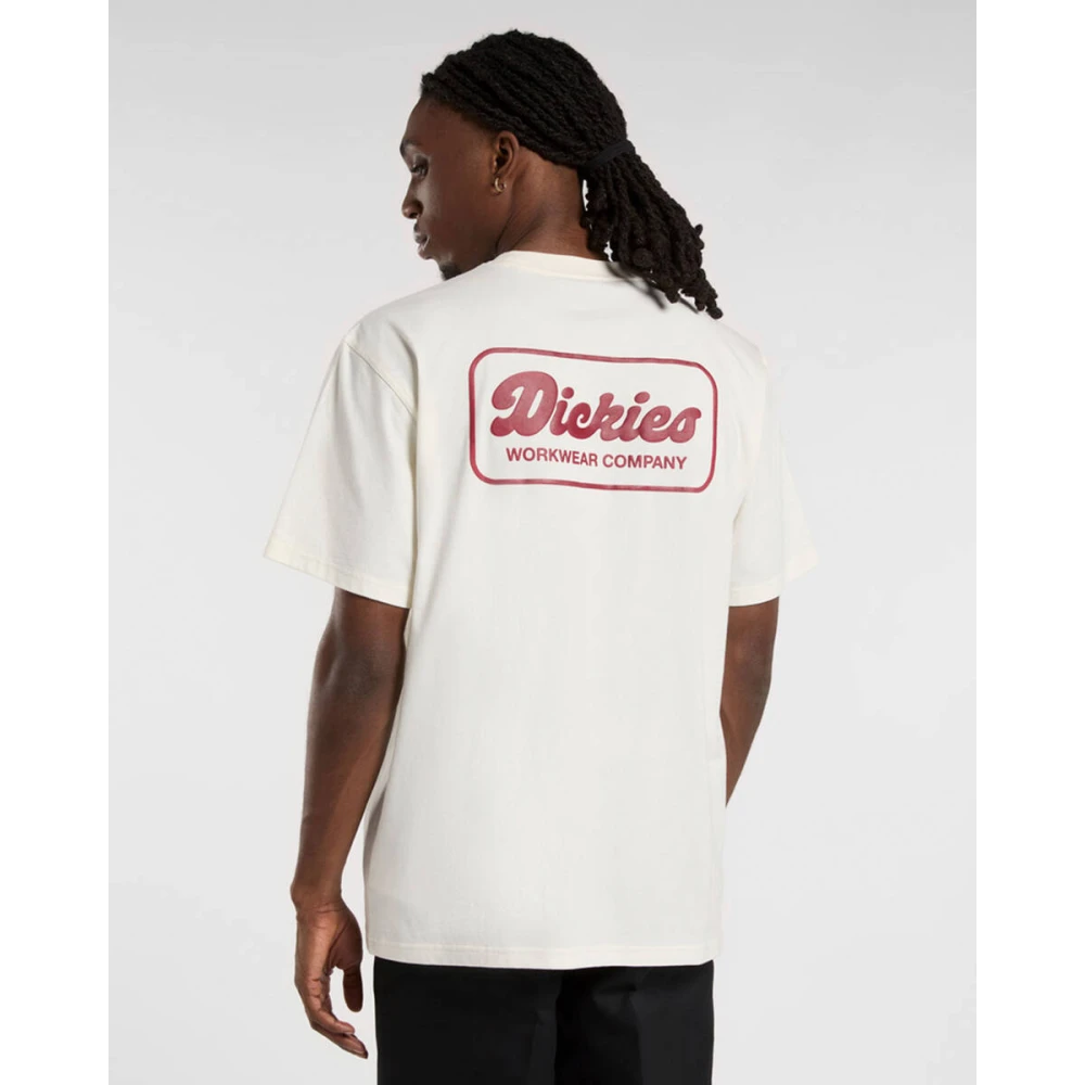 Dickies Korte Mouw Tee Lewistown Egret Beige Heren