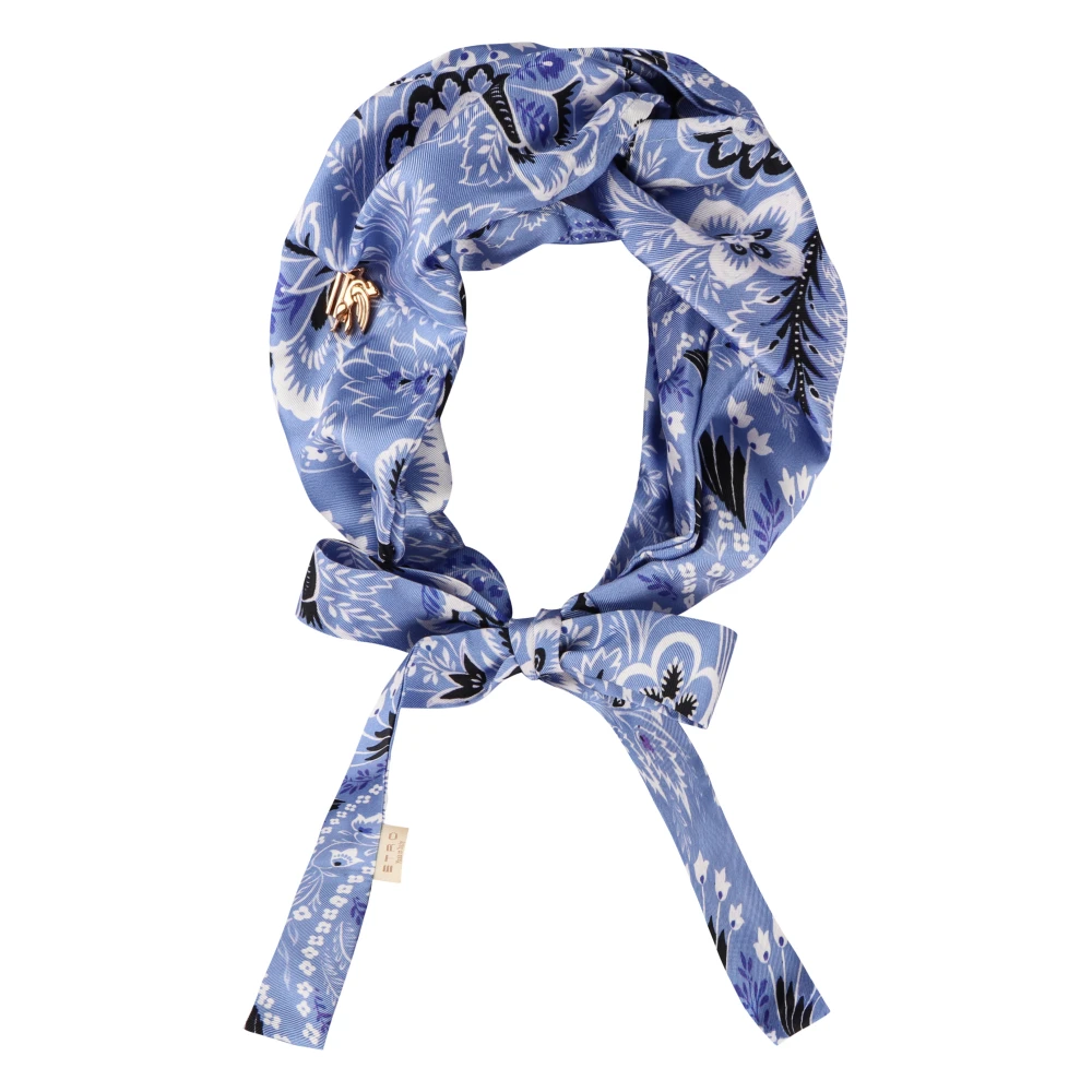 ETRO Zijden Strik Hoofdband Blue Dames