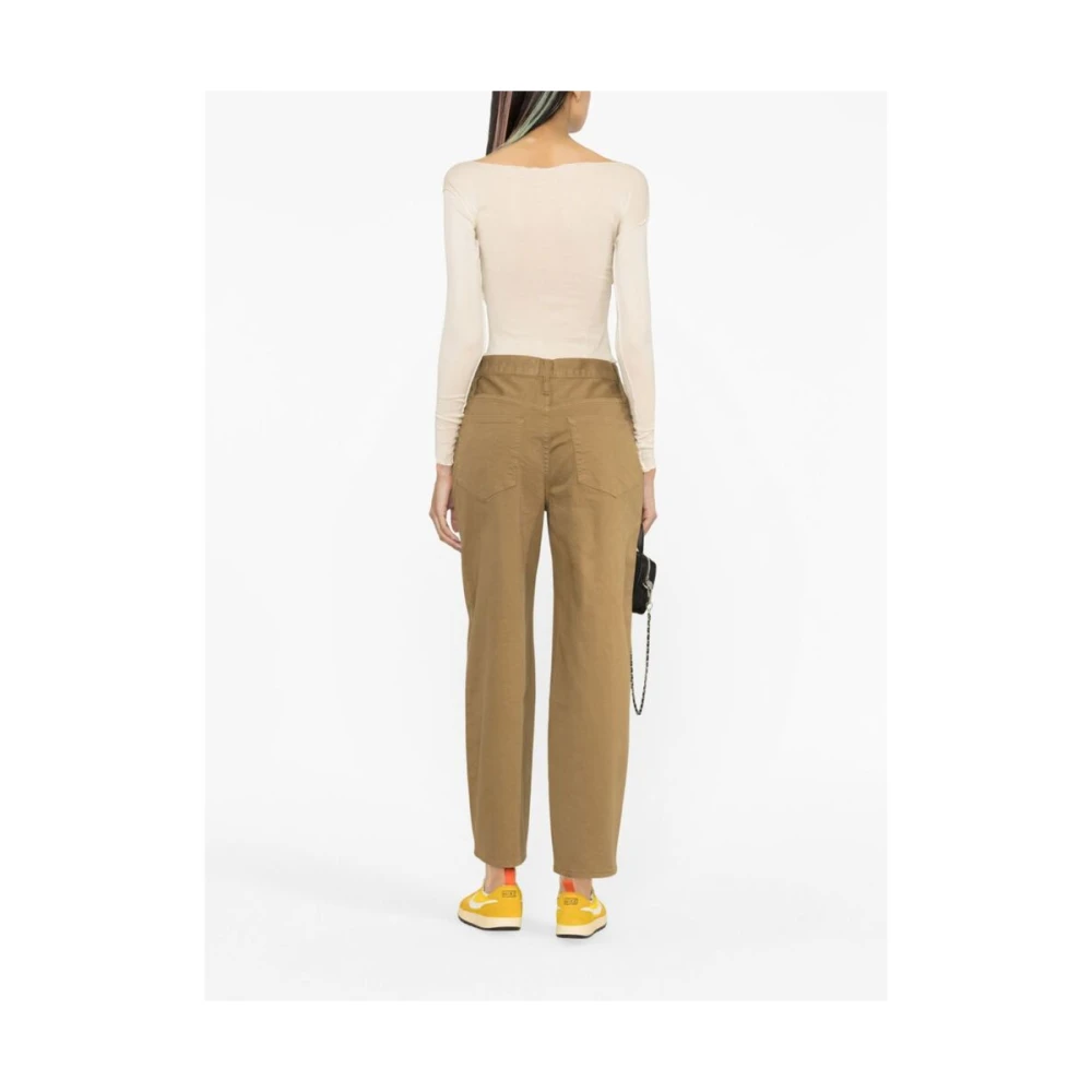 Frame Ultra High-Rise Tapered Jeans Brown Dames