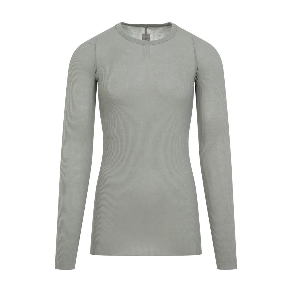 Rick Owens Rib Long Sleeve Tee Green Heren