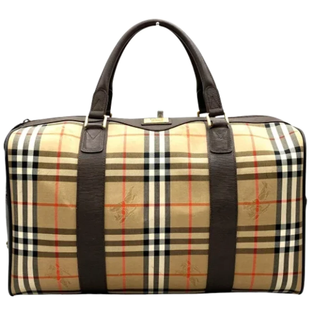 Burberry Vintage Pre-owned Canvas travel-bags Brown Dames