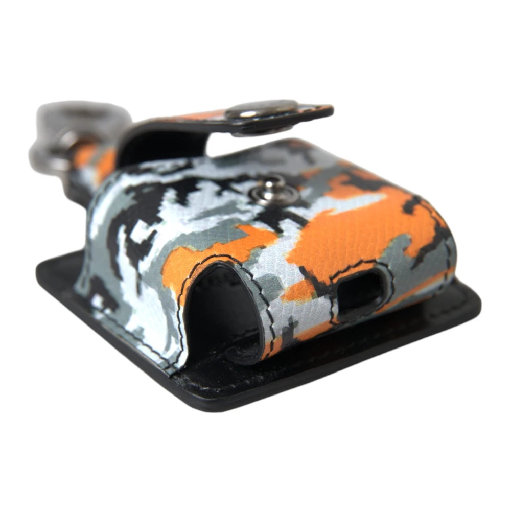 Dolce & Gabbana Multicolor Camouflage Lederen Airpods Hoesje Multicolor Unisex