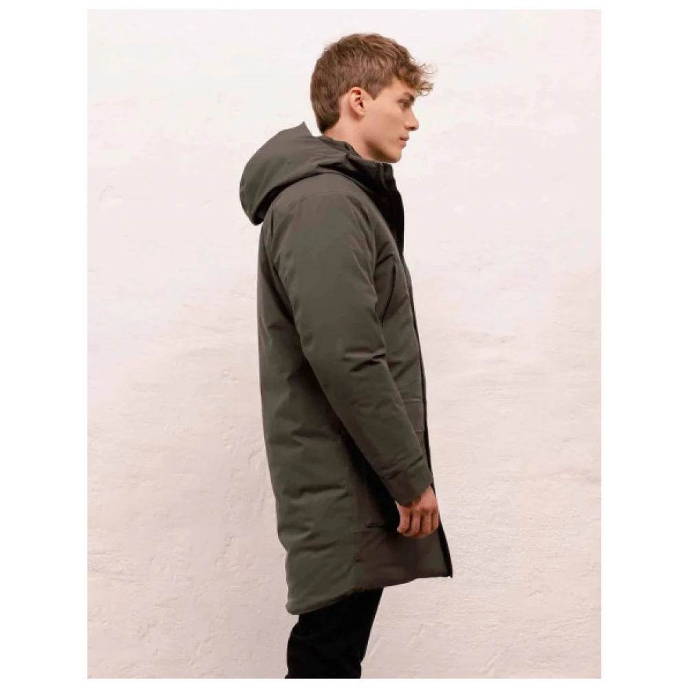 Scandinavian Edition Lange Parka met Synthetische Isolatie en Capuchon Green Heren