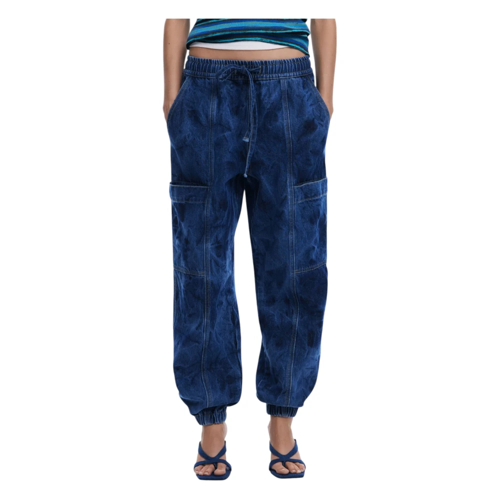 Desigual Baggy Jeans Women's Boyfriend Collection Blue Dames