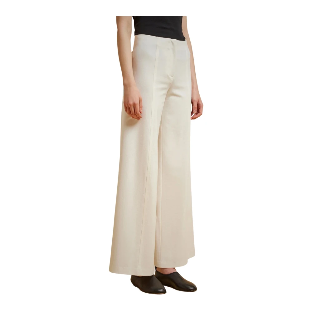 Liviana Conti Milano Stitch Palazzo Broek met Verstelbare Zoom White Dames