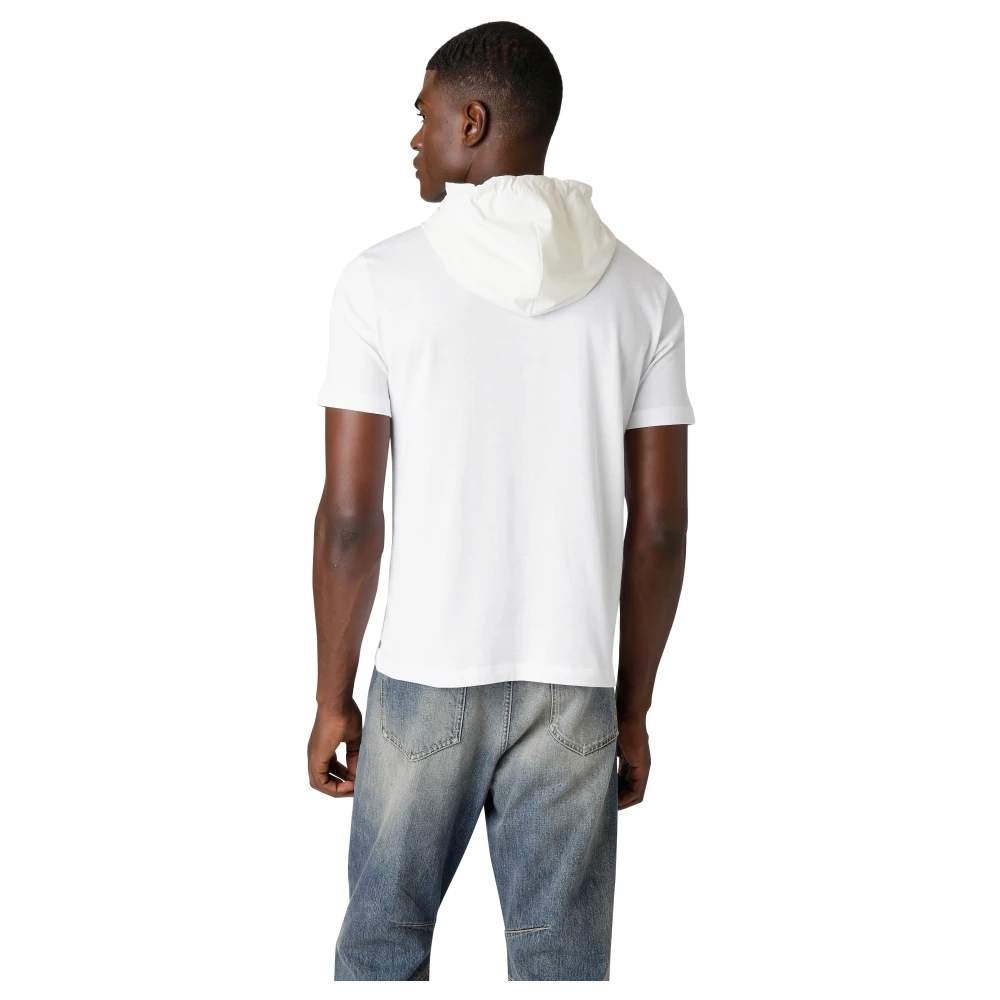 Eleventy Hoodie van Giza-katoen White Heren