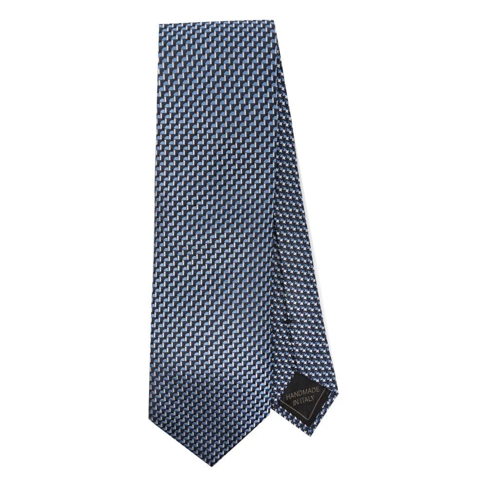 Brioni Elegant Blauw Zijden Sjaal Blue Heren