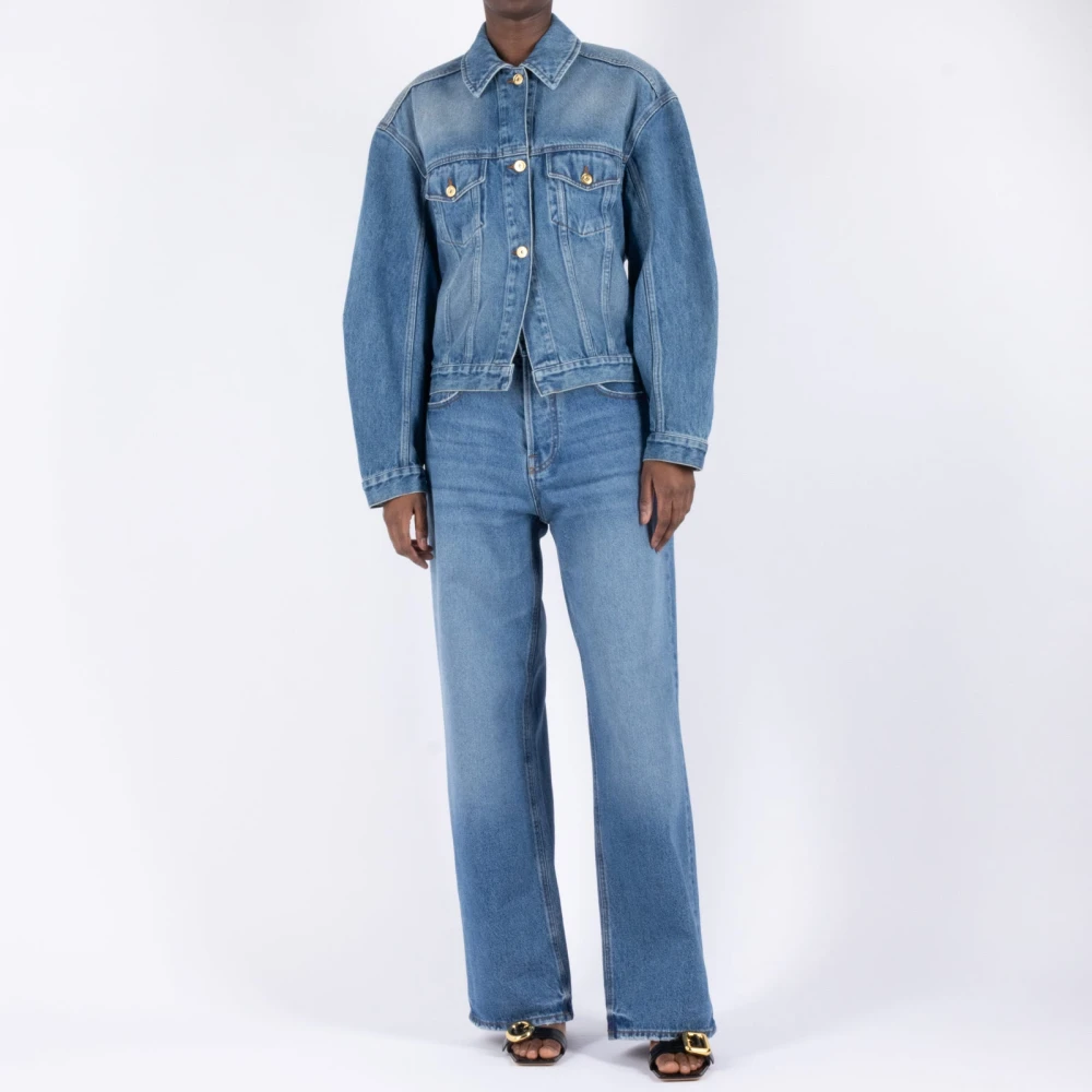 Jacquemus Wijde Pijp Denim Jeans Blue Dames