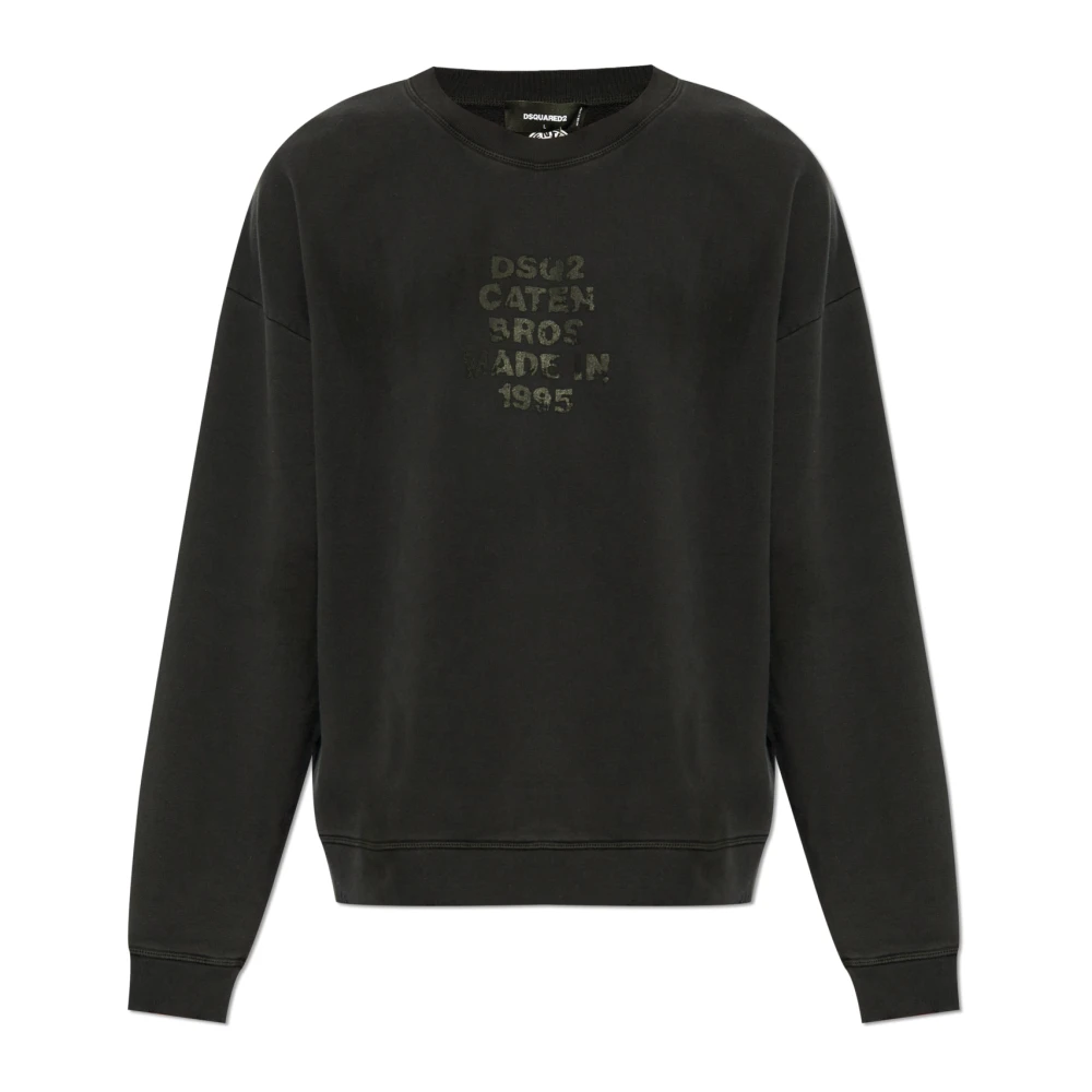 Dsquared2 Sweatshirt met Logo Black Heren