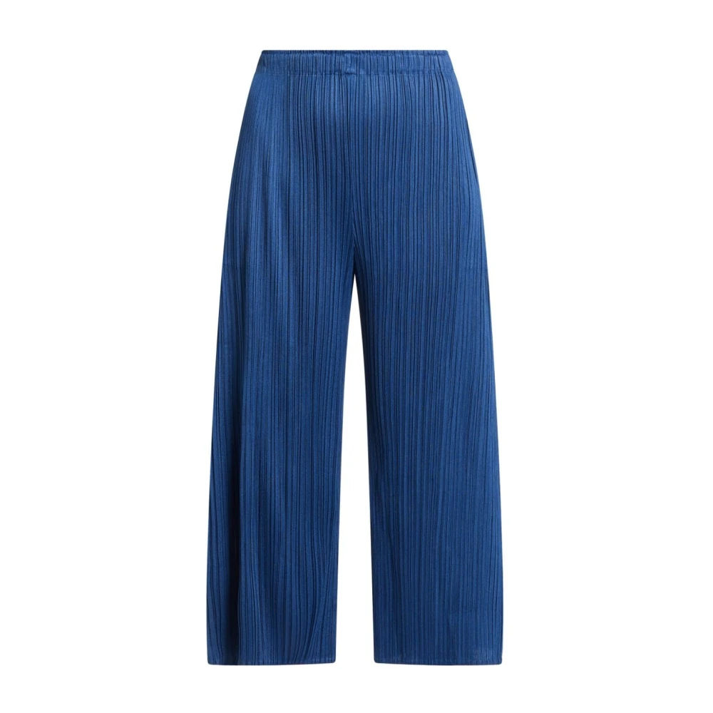 Issey Miyake Casual zwarte broek Blue Dames