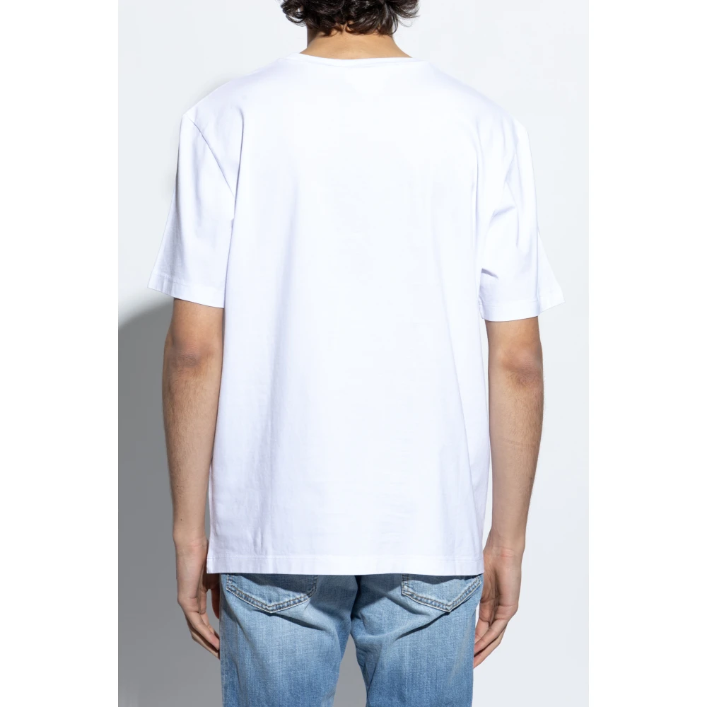 Dsquared2 T-shirt met reliëf logo White Heren