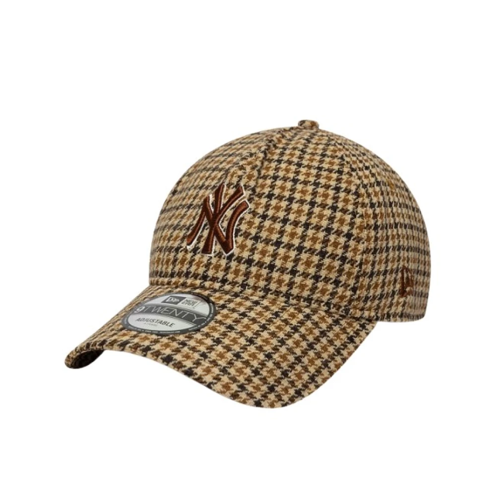 New Era Cappellino Con Visiera New York Yankees Check A-Frame 9Twenty Marrone da Uomo - Immagine 6
