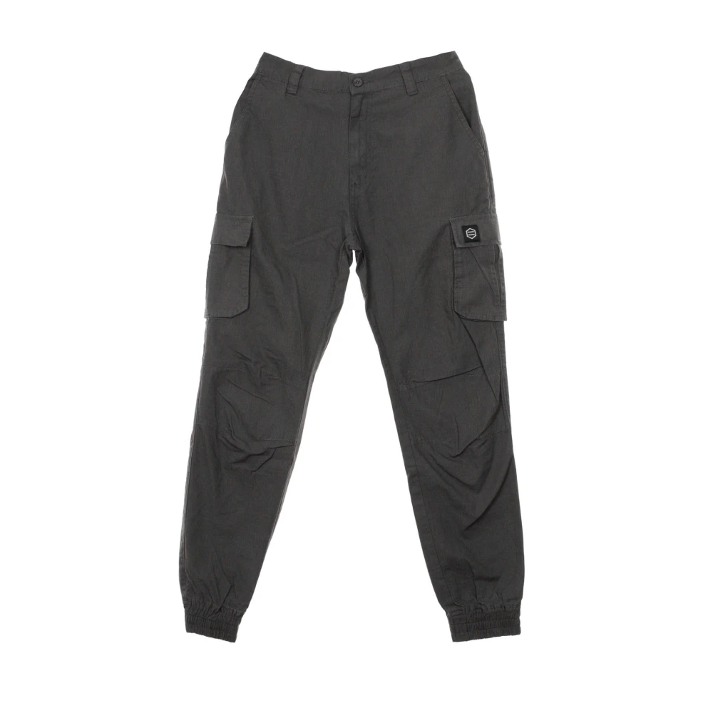 Dolly Noire Slim-Fit Trousers, Male, S, Cargo Ripstop Trousers Anthracite Gray