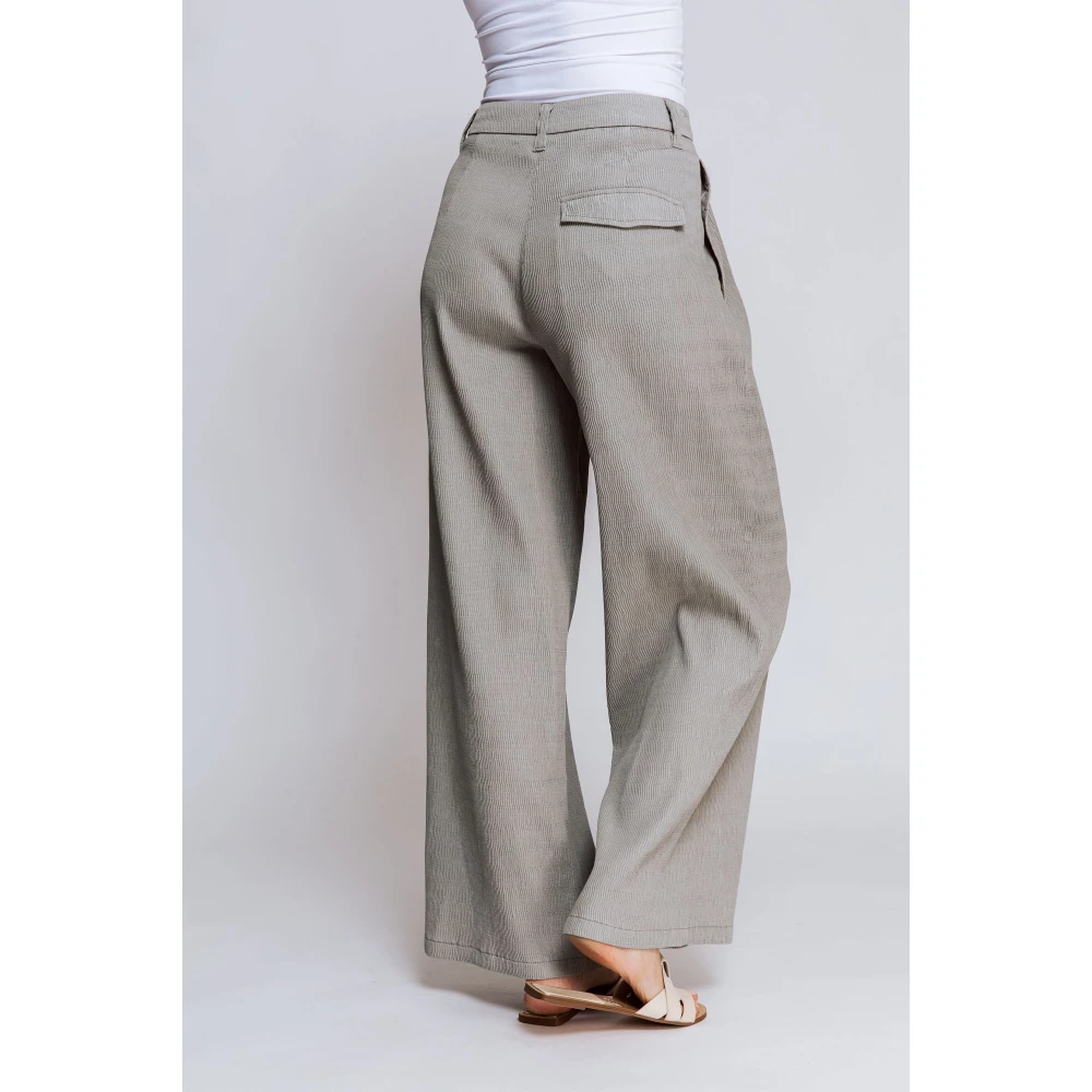 Zhrill Straight Trousers Gray Dames