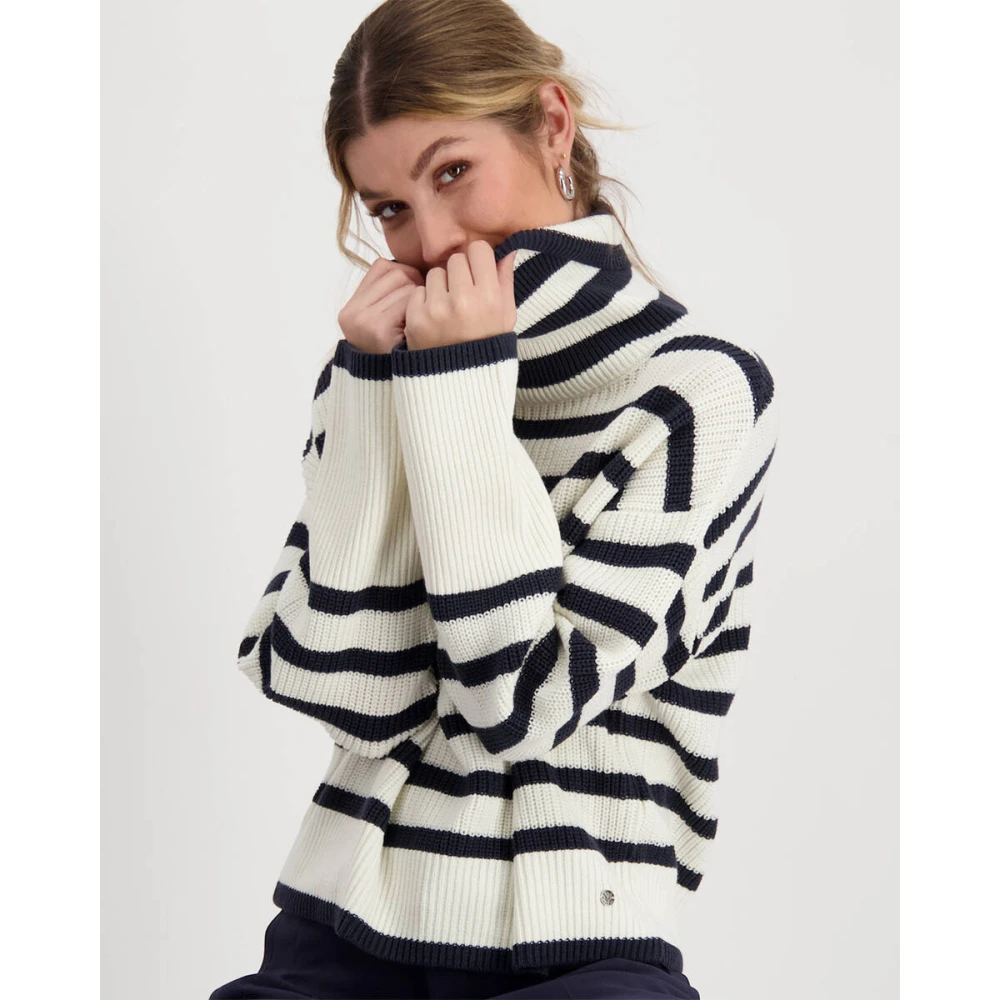 monari Stijlvolle Pullover Sweater White Dames