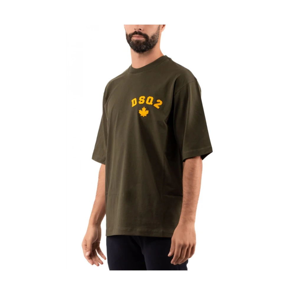 Dsquared2 Casual Katoenen T-shirt Green Heren