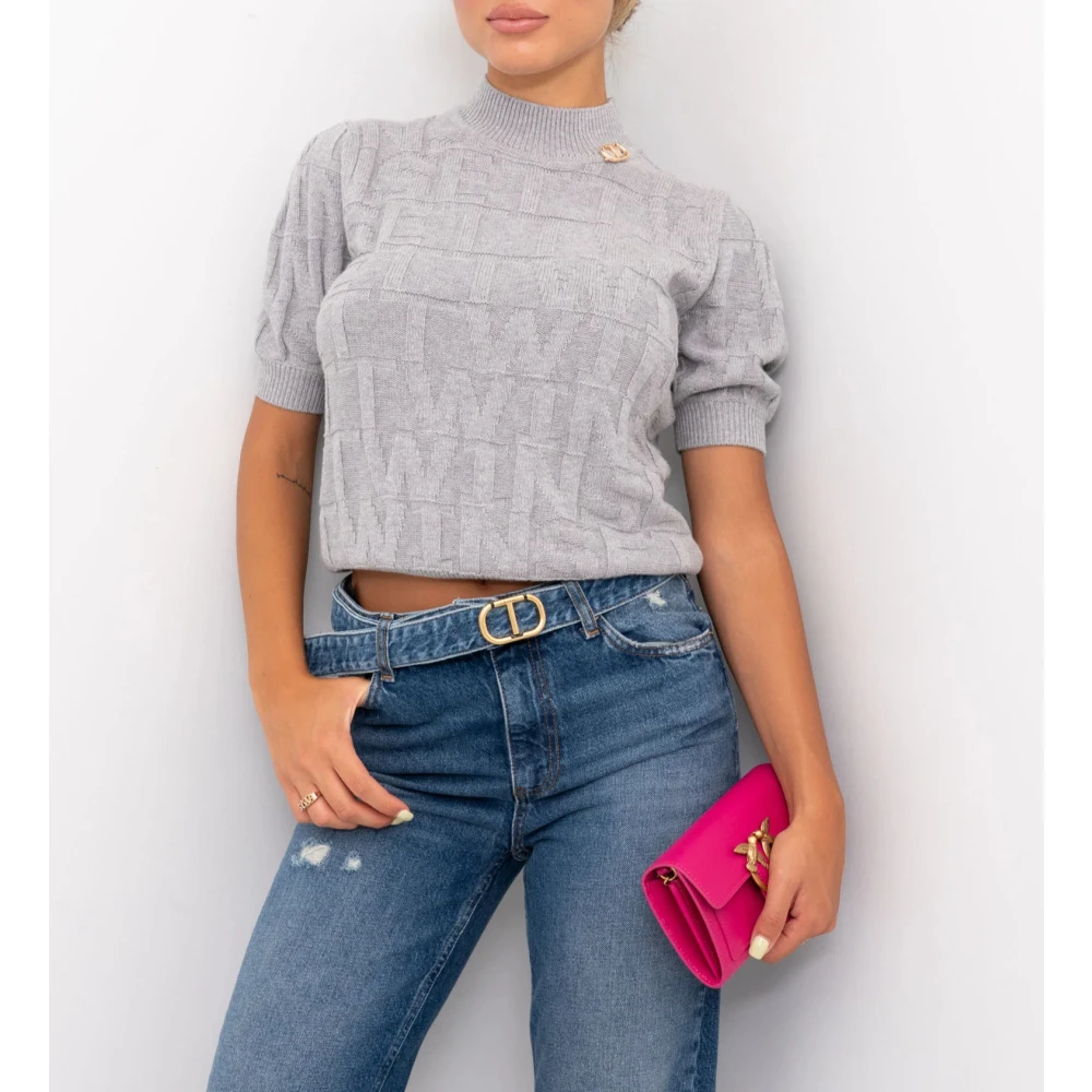 Twinset Jeans met riem Blue Dames