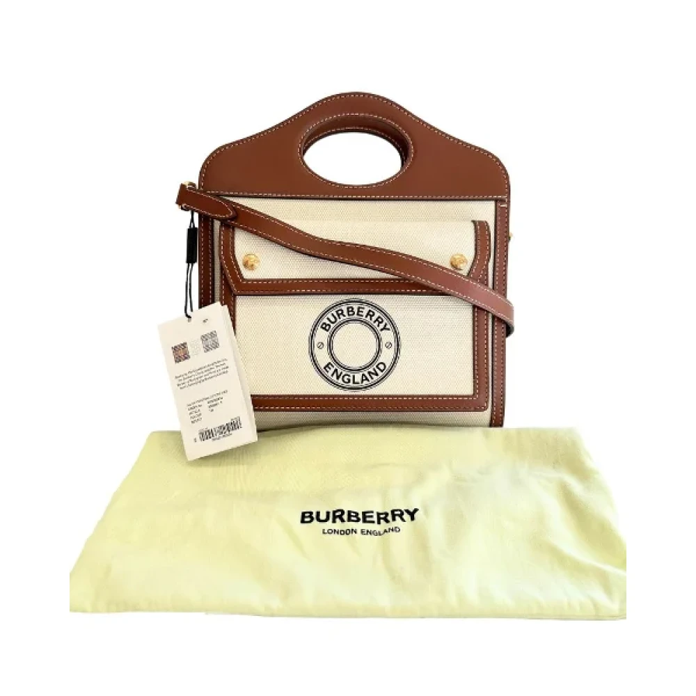 Burberry Vintage Pre-owned Cotton shoulder-bags Brown Dames