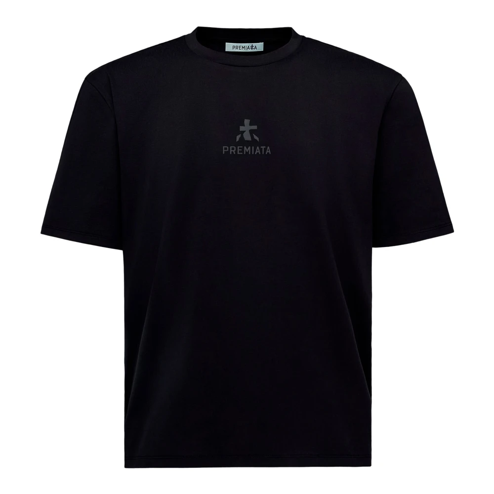 Premiata Black T-Shirts, Female, L, Cotton T-Shirt With Bonded Details And Hot Finish