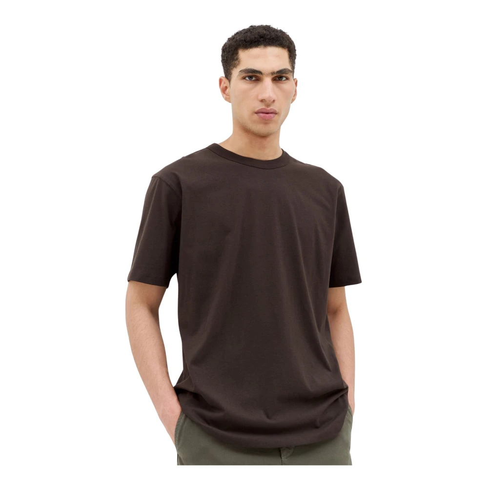 Dries Van Noten Katoenen Jersey Crewneck T-shirt Brown Heren
