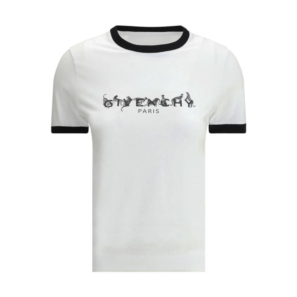 Givenchy T-shirt met ronde hals en print op de voorkant White Dames