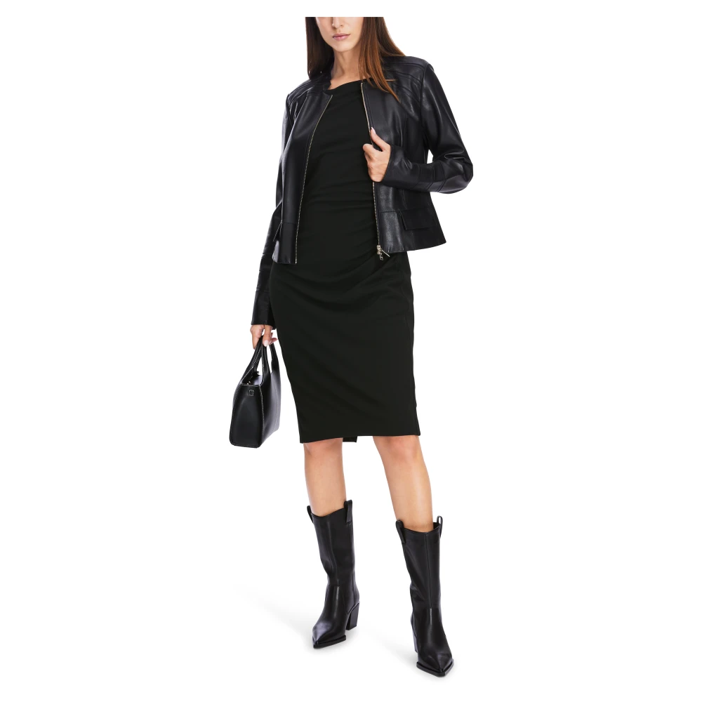 Marc Cain Wikkeljurk met Figuurvolgende Silhouet Black Dames