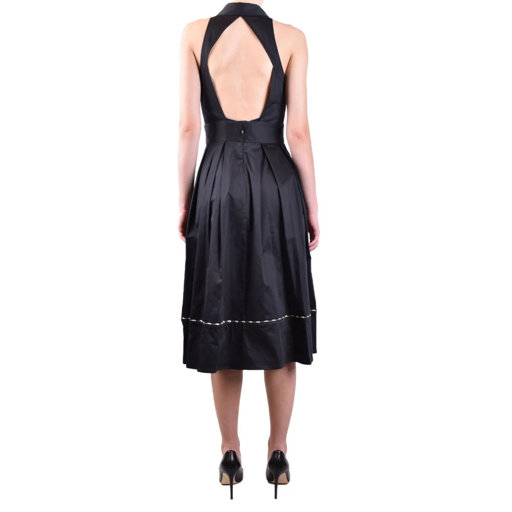 Elisabetta Franchi Zwarte Elegante Jurk Statement Black Dames